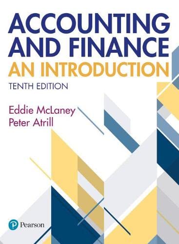 Accounting and Finance An Introduction 10th Edition Eddie McLaney Peter atrill Test Bank