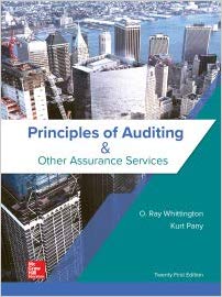 Principles of Auditing and Other Assurance Services, 21e O. Ray Whittington, Kurt Pany Test Bank