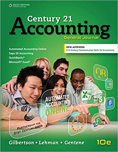 Century 21 Accounting General Journal, 9th Edition Claudia Bienias Gilbertson, Mark W. Lehman Test Bank
