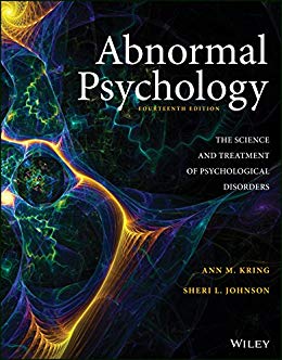 Abnormal Psychology, 14th Edition , Kring, Johnson Instructor Solution Manual