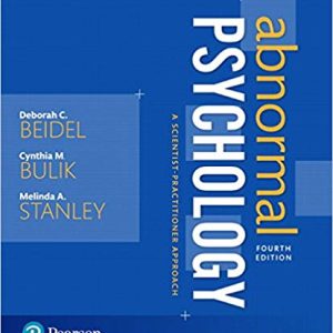 Abnormal Psychology A Scientist-Practitioner Approach 4E Deborah C. Beidel, Test Bank