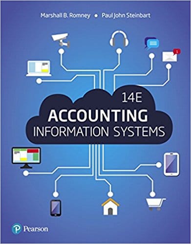Accounting Information Systems, 14E Marshall B. Romney, Paul J. Steinbart, Instructor solution manual