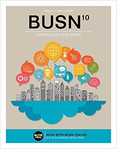BUSN 10th Edition Marcella Kelly; Chuck Williams Test Bank
