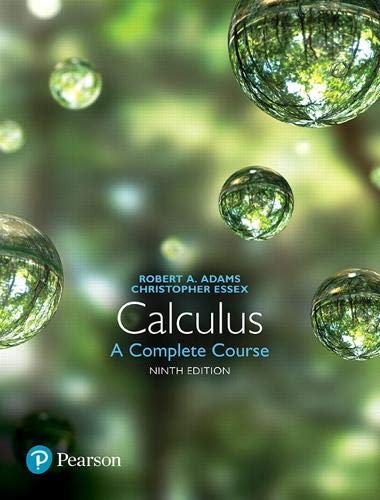 Calculus A Complete Course, 9E Robert A. Adams, Christopher Essex Instructor's Solutions Manual