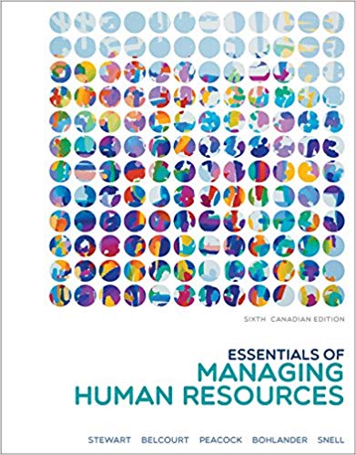 Essentials of Managing Human Resources, 6th CND  Edition Eileen Stewart, Melanie Peacock, Monica Belcourt, George W. Bohlander, Scott A. Snell Test Bank