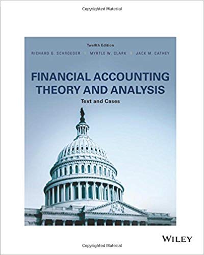 Financial Accounting Theory and Analysis Text and Cases, 12th Edition Schroeder, Clark, Cathey Test Bank