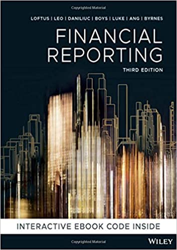 Financial Reporting, 3rd Edition Loftus, Leo, Daniliuc, Boys, Luke, Ang, Byrnes 2020 Solutions Manuals