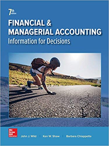 Financial and Managerial Accounting, 7e J. Wild, W. Shaw, Chiappetta Instructor Solution Manual