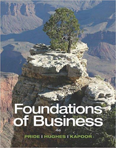 Foundations of Business, 4th Edition William M. Pride, Robert J. Hughes, Jack R. Kapoor Instructor Solution Manual
