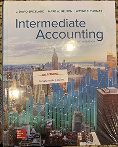 Intermediate Accounting, 10e J. David Spiceland, Mark W. Nelson, Wayne Thomas, Test Bank