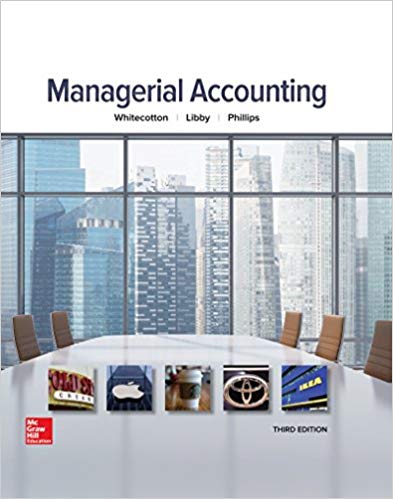 Managerial Accounting, 3e Stacey M. Whitecotton, Robert Libby, Fred Phillips, Solution Manual