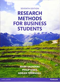 Research methods for business students, 7e Saunders , Lewis, N.K. Saunders , Thornhill Instructor solution manual