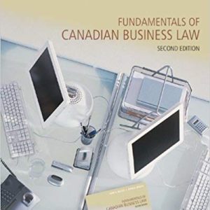 Fundamentals of Canadian Business Law 2nd edition Canadian Version Willes Instructor manual
