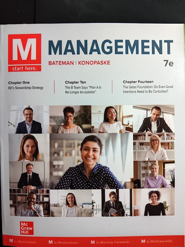 Test Bank M Management, 7th Edition By Thomas Bateman, Robert Konopaske and Scott Snell